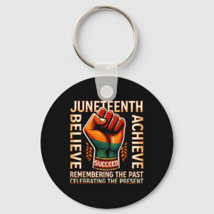 Juneteenth Remembering The Past Pride Black Melani Key Ring