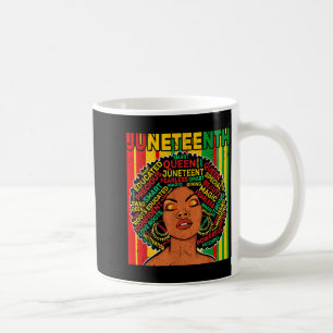 Juneteenth retro melanin queen african american coffee mug