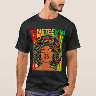 Juneteenth retro melanin queen african american T-Shirt