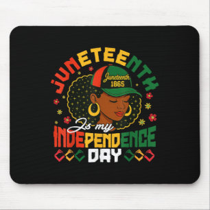Juneteenth Retro Women Juneteenth Is My Independen Mouse Pad