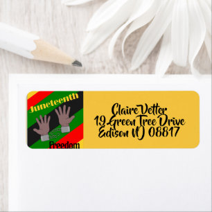 Juneteenth  return address label