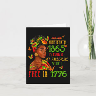 Juneteenth Shirt 1865 Black History African Americ Card