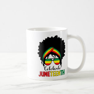 Juneteenth Shirt Messy Bun Juneteenth Celebrate 18 Coffee Mug