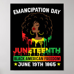 Juneteenth Shirt Women African Black American Feed Poster