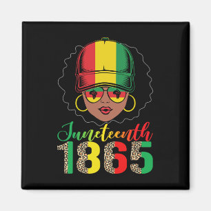Juneteenth Shirt Women Girls Queen Pride Funny Bla Magnet