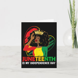 Juneteenth Shirt Women Queen African American Blac Card