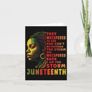 Juneteenth Shirts Afro American Black Women Black Card