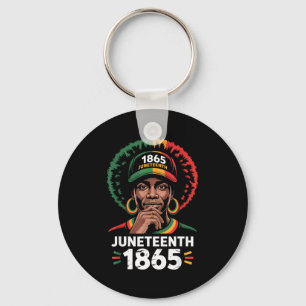 Juneteenth shirts black pride afro men women kids key ring