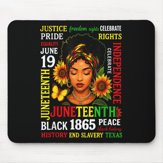 Juneteenth Shirts Celebrating Black Freedom 1865 B Mouse Pad (Front)