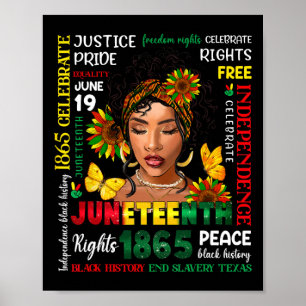 Juneteenth Shirts Celebrating Black Freedom 1865 B Poster