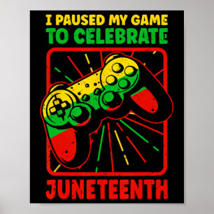 Juneteenth Shirts For Men Kids Boy Video Gamer Gam Poster