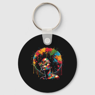 Juneteenth Shirts Women Afro Black History Drug Pr Key Ring