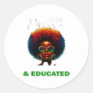 Juneteenth shirts women black history black classic round sticker