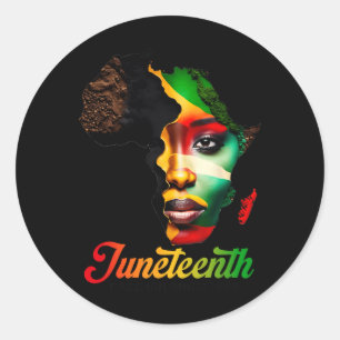 Juneteenth Shirts Women Celebrating Black Freedom Classic Round Sticker