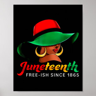 Juneteenth Shirts Women Celebrating Black Freedom Poster
