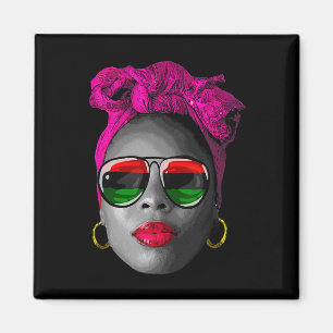 Juneteenth Shirts Women Drug Afro Doll Queen Black Magnet