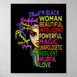 Juneteenth Shirts Women History Month Black Girl M Poster