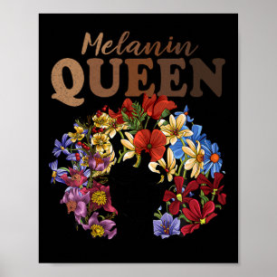Juneteenth Shirts Women Melanin Queen African Amer Poster