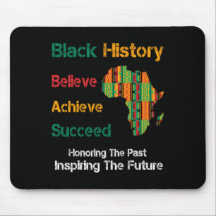 Juneteenth Shirts Women Men Africa Map Kente Cloth Mouse Pad
