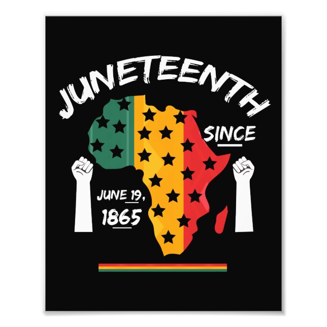 Juneteenth Since June 19th 1865 T-shirt Free Ish Photo Print (Front)