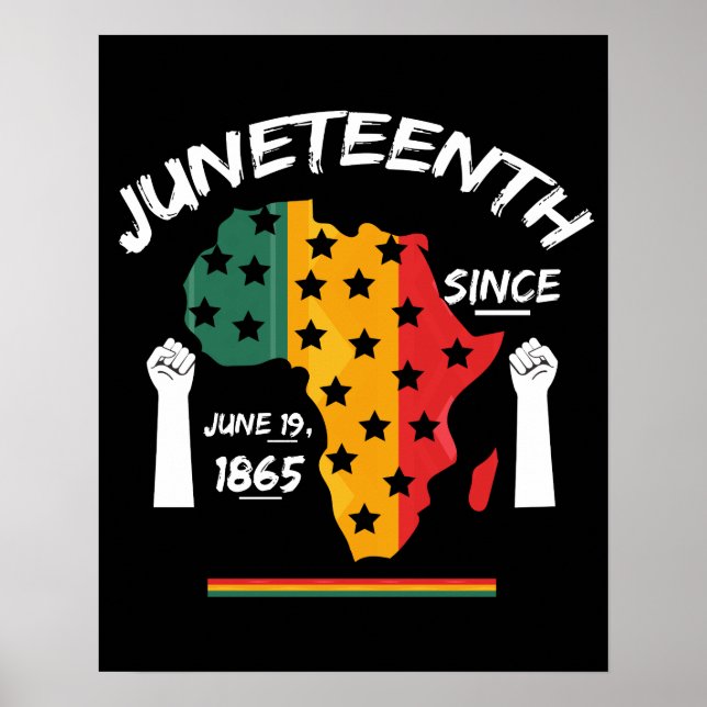 Juneteenth Since June 19th 1865 T-shirt Free Ish Poster (Front)