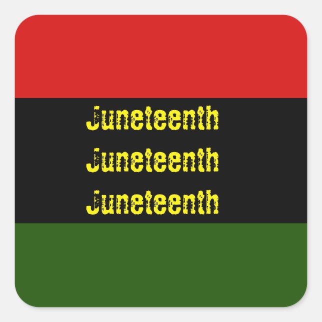 Juneteenth Square Sticker (Front)