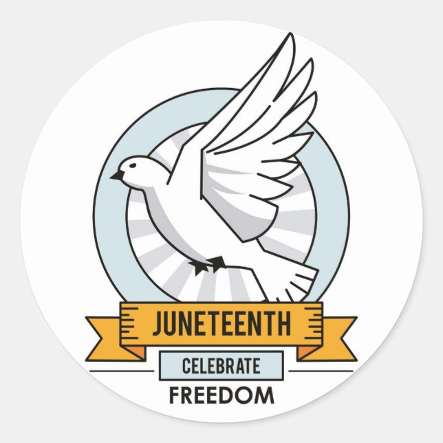 Juneteenth  square sticker (Front)