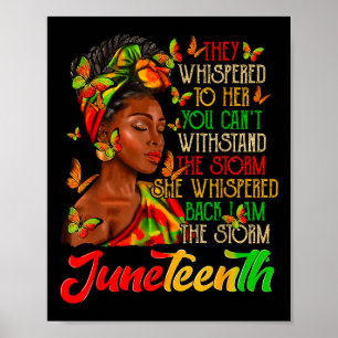 Juneteenth Storm Black Black History Month Poster