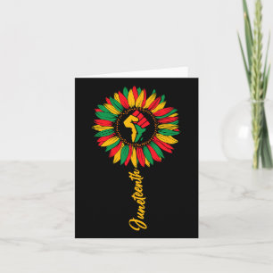 Juneteenth Sunflower Black African American Women Card