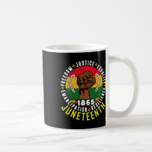 Juneteenth Tee For Men Black Freedom Celebration J Coffee Mug