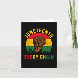 Juneteenth Tee Men White Breaking Every Chain Free Card