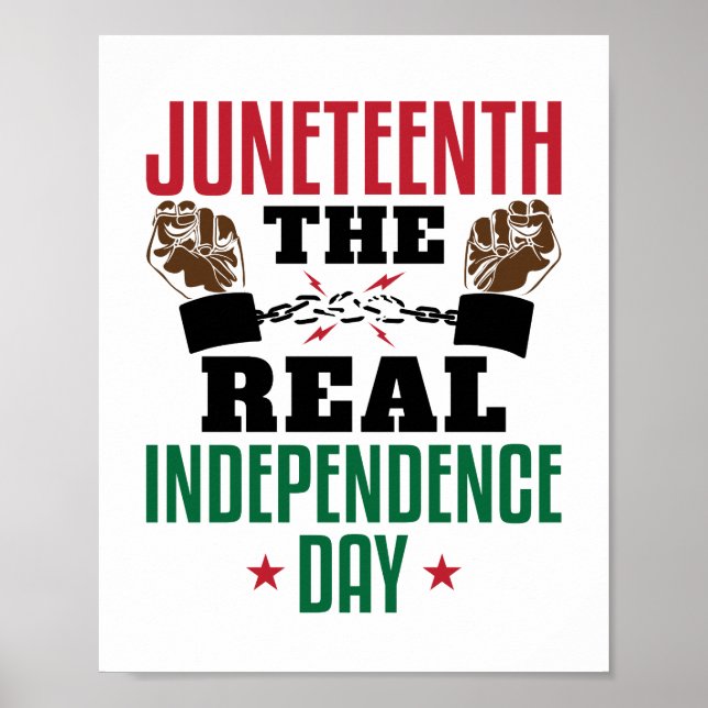 Juneteenth The Real Independence Day Poster (Front)