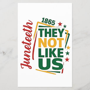 Juneteenth They Not Like Us 1865 Black History Flyer