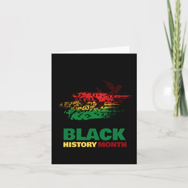 juneteenth tree african root proud black history card (Front)