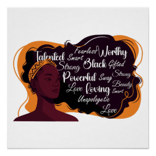 Juneteenth tshirt Black History tee Black Woman Poster