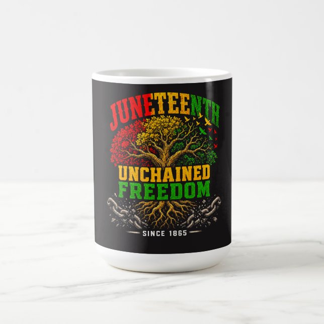 Juneteenth Unchained Freedom Heritage Tree Coffee Mug (Center)