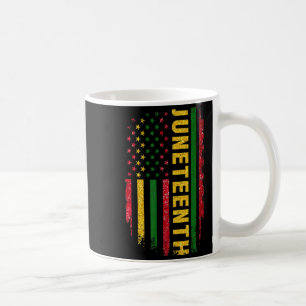 juneteenth us flag black king melanin dad men fath coffee mug