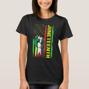 Juneteenth Usa Flag Black History Day Afro America T-Shirt