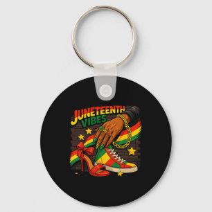 Juneteenth Vibes 1865 Black Pride African Men Wome Key Ring