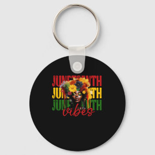 Juneteenth Vibes Black History Freedom Key Ring