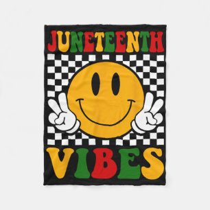 Juneteenth Vibes Boys Girls Kids Black African Ame Fleece Blanket