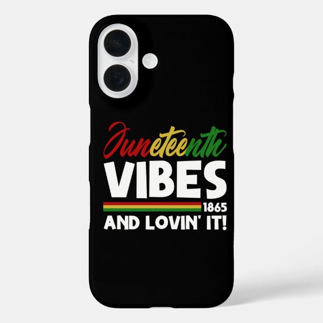 Juneteenth Vibes -  Freedom Day 1865 Black History Case-Mate iPhone Case (Back)