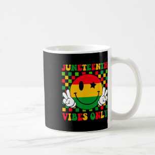 Juneteenth Vibes Only 1865 African Smile Face Wome Coffee Mug