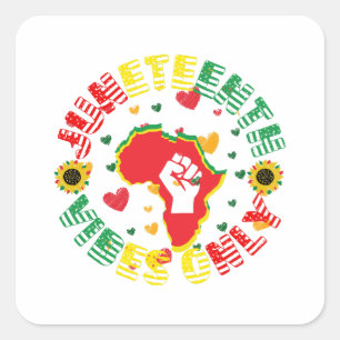 Juneteenth Vibes Only Celebrate Freedom! Square Sticker