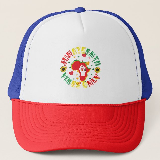Juneteenth Vibes Only Celebrate Freedom! Trucker Hat (Front)