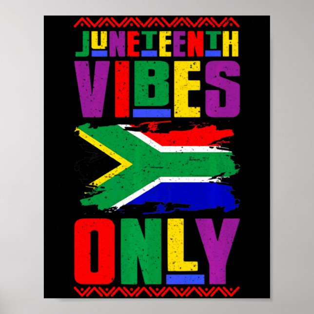 juneteenth vibes only since 1865 afro american bla poster (Front)