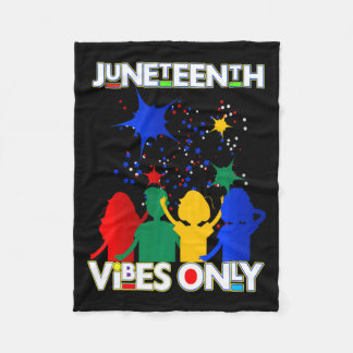 juneteenth vibes only south africa black men women fleece blanket