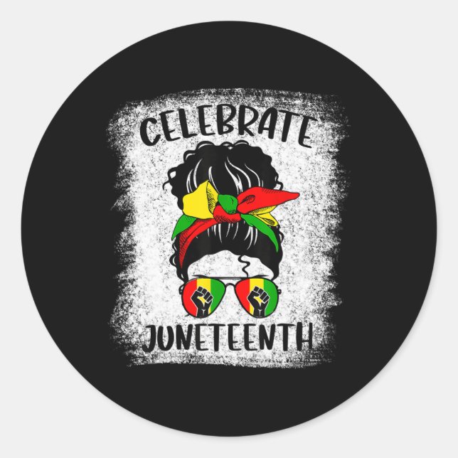 Juneteenth Women1  Classic Round Sticker (Front)