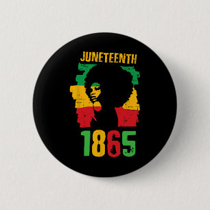 Juneteenth Women 1865 Celebrate African American F 6 Cm Round Badge