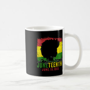 Juneteenth Women 1865 June 19 Afro Girl Independen Coffee Mug